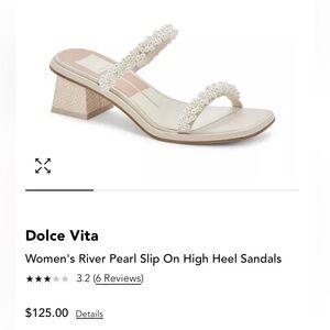 Dolce Vita sz 10 River Pearl Sandal Bridal heel (worn once)